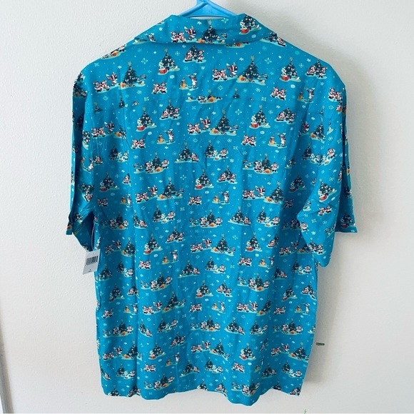 🎄 NWT Disney Parks Christmas Button-Up Shirt – Mickey & Friends (Size S) 🎅✨ - Picture 7 of 12
